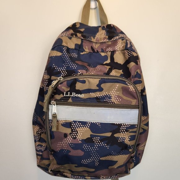 L.L. Bean Accessories Ll Bean Backpack Green Navy Camo Pattern
